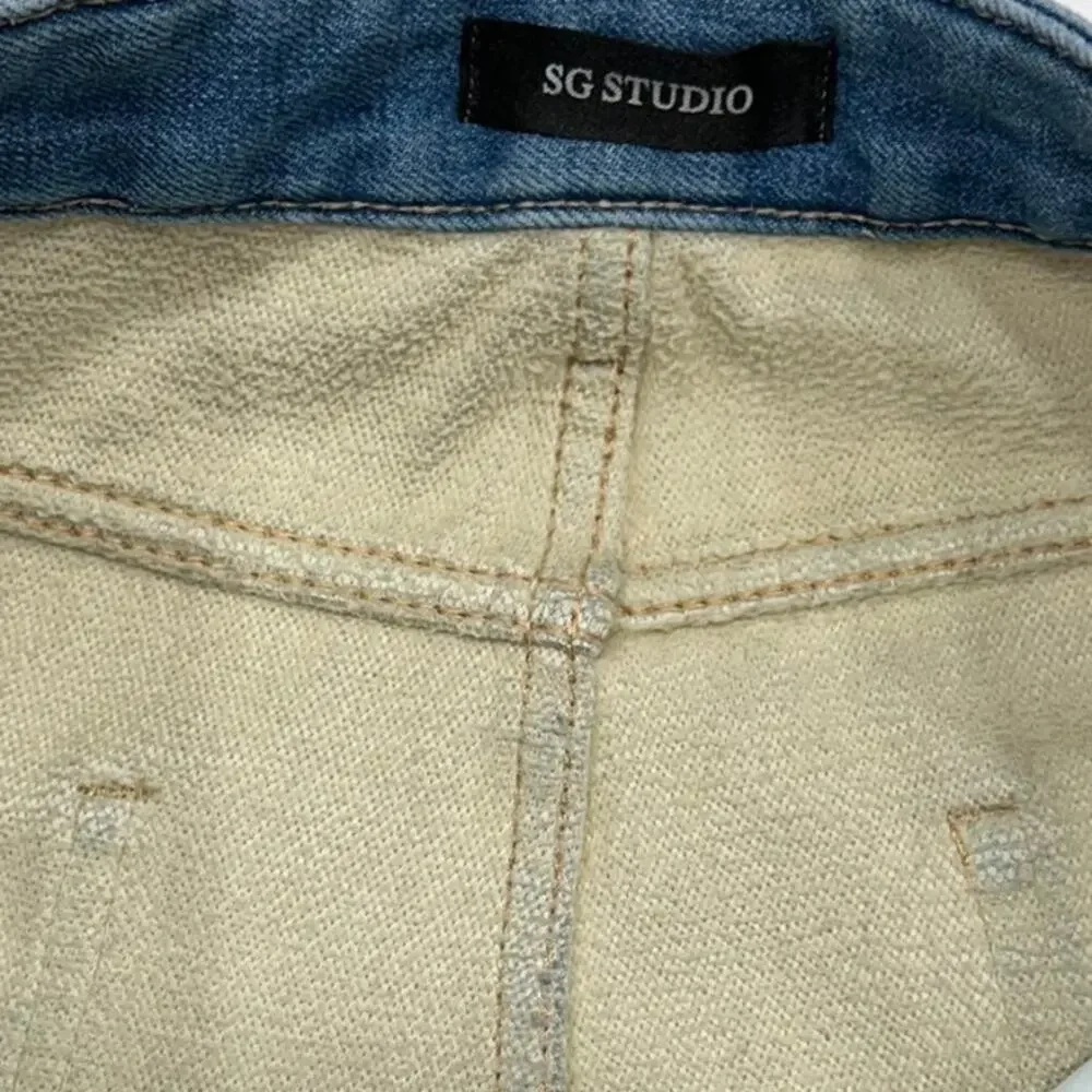 SG Studio Light Wash Wide Straight Leg Dad Jeans Size M - Picture 5 of 10
